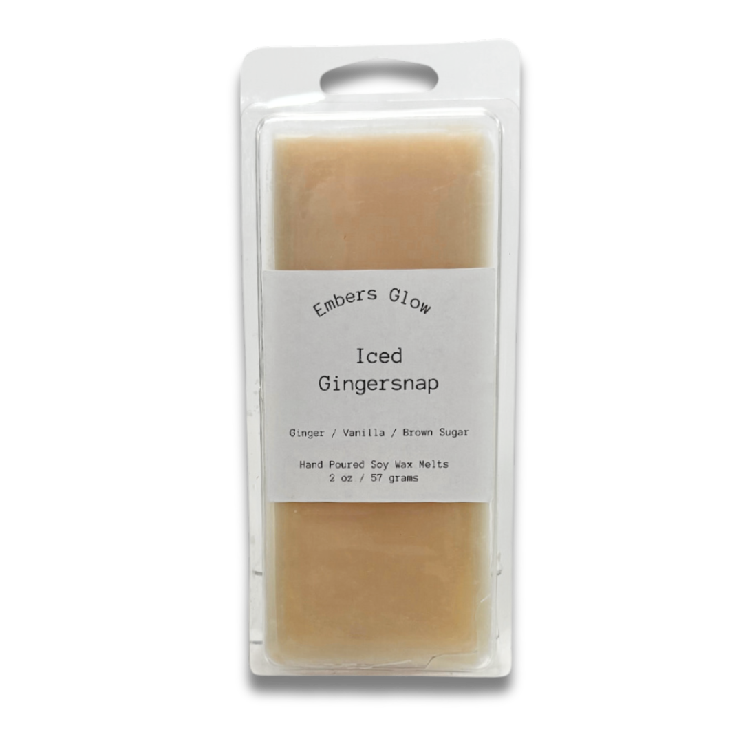 2 oz Handcrafted Soy Wax Melt – Iced Gingersnap Scent for the Holidays