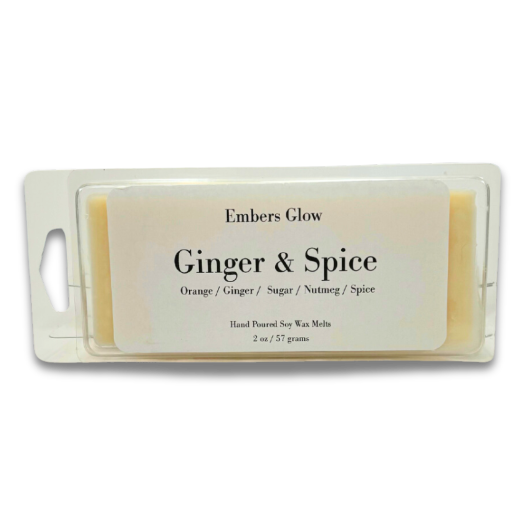 2 oz Long-Lasting Soy Wax Melt – Ginger and Spice Winter Scent