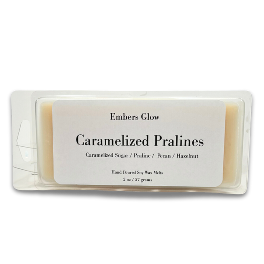 2 oz Hand-Poured Soy Wax Melt – Caramelized Pralines Scent for Winter